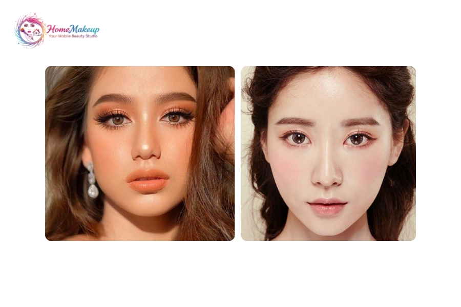 So Sánh Makeup Hàn Quốc Và Âu Mỹ Đâu Hợp Với Bạn? 2 Chan May Va Mat Net Trong Treo Doi Lap Voi Ve Sau Sac Hut Hon