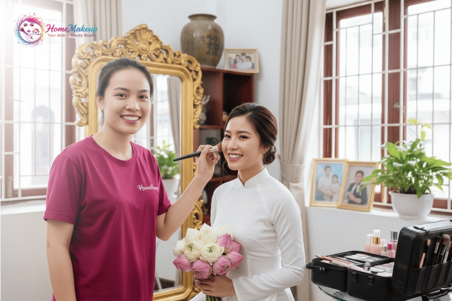 Home Makeup tự hào sở hữu đội ngũ hơn 15 makeup artist được chứng nhận bởi các học viện danh tiếng
