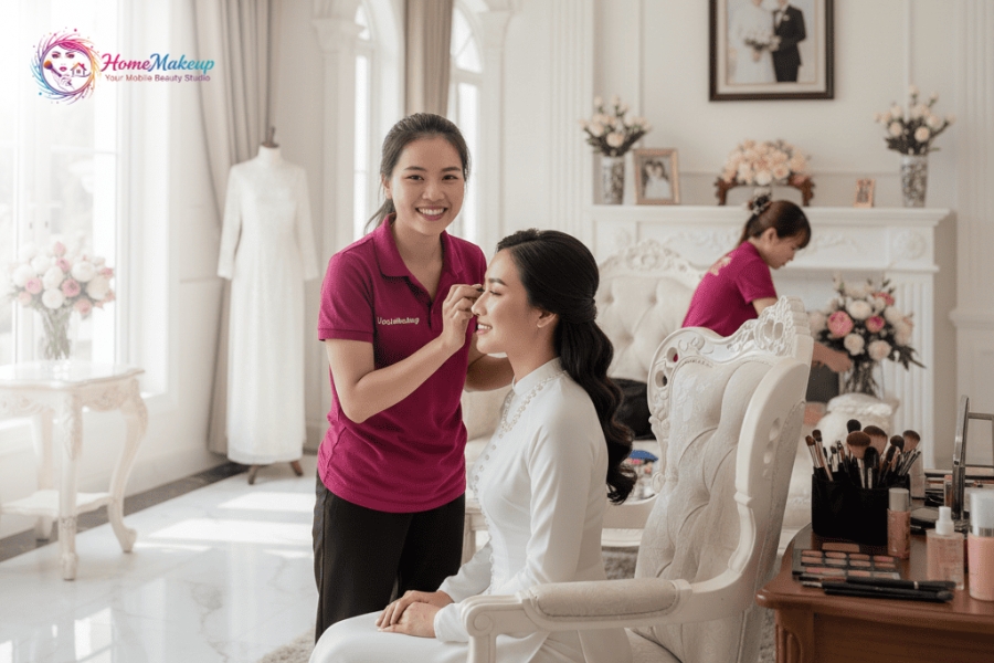 Dich Vu Chuyen Trang Diem Tai Nha Quan 7 Cua Home Makeup