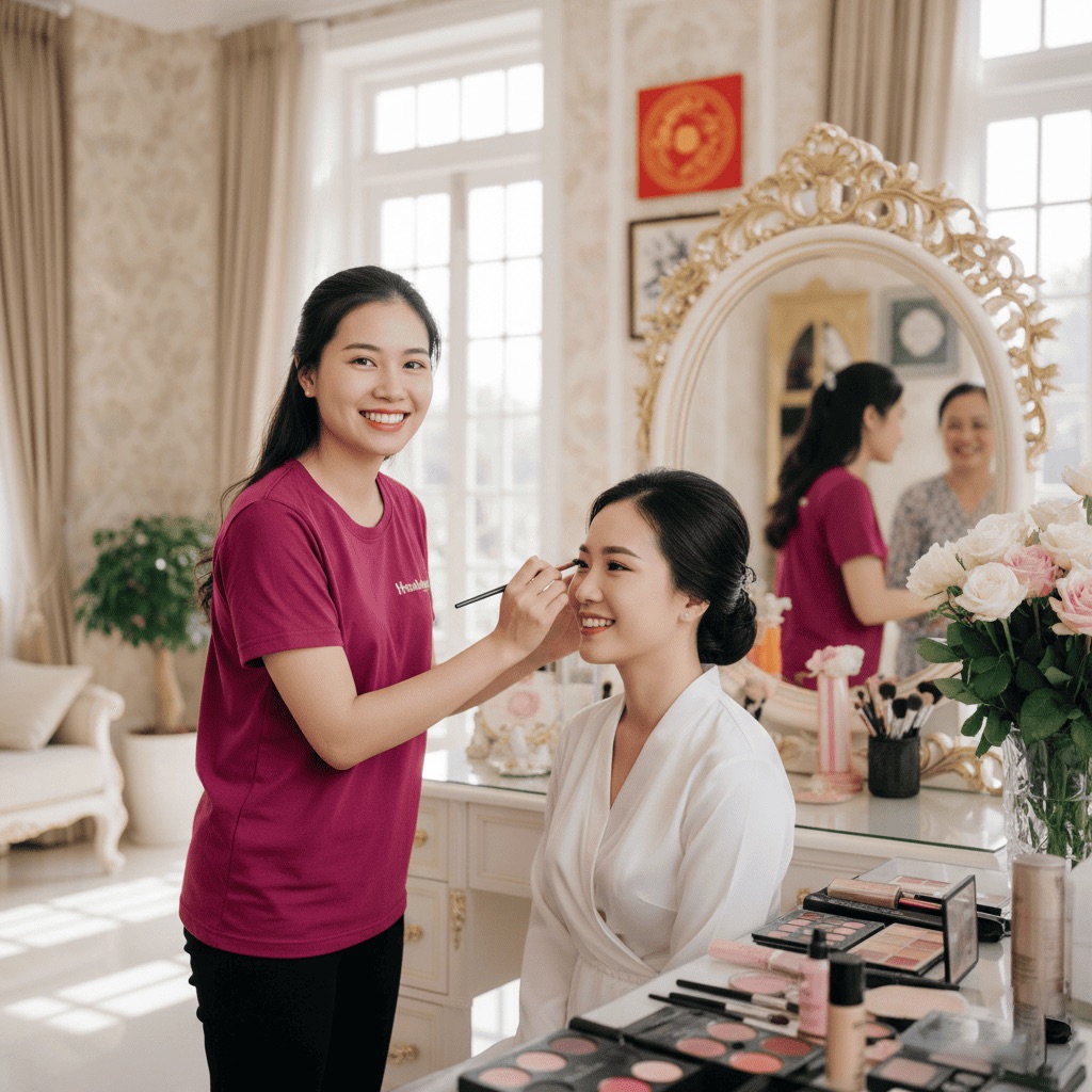 Báo giá dịch vụ trang điểm tại nhà TPHCM | Home Makeup 13 goi makeup du tiec tan noi