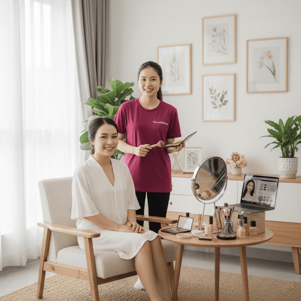 Báo giá dịch vụ trang điểm tại nhà TPHCM | Home Makeup 14 goi makeup su kien tan nha